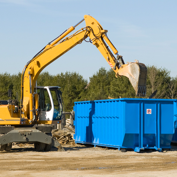 are there any restrictions on where a residential dumpster can be placed in Ruth